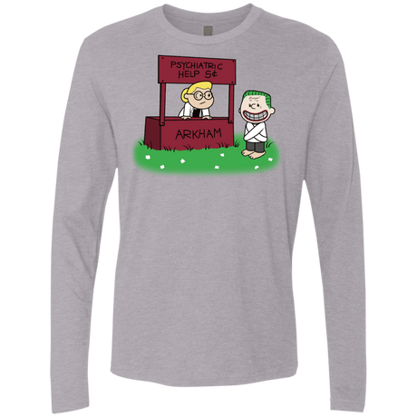 T-Shirts Heather Grey / Small Arkham Help Men's Premium Long Sleeve