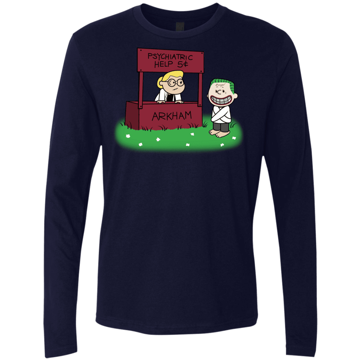 T-Shirts Midnight Navy / Small Arkham Help Men's Premium Long Sleeve