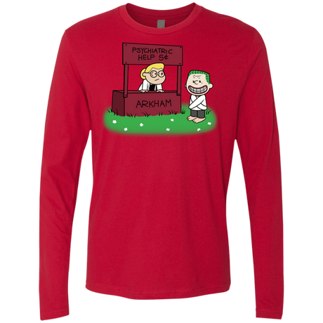 T-Shirts Red / Small Arkham Help Men's Premium Long Sleeve