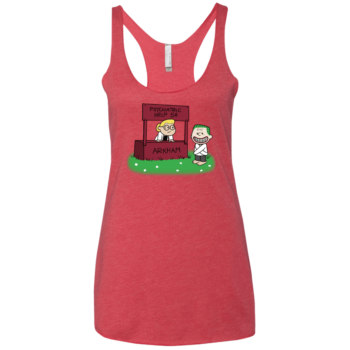 T-Shirts Vintage Red / X-Small Arkham Help Women's Triblend Racerback Tank