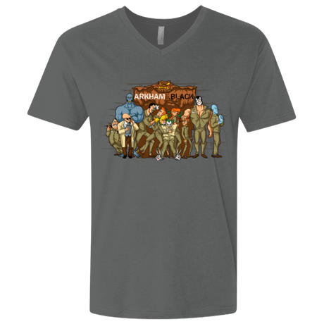 T-Shirts Heavy Metal / X-Small ARKHAM is the new Black Men's Premium V-Neck