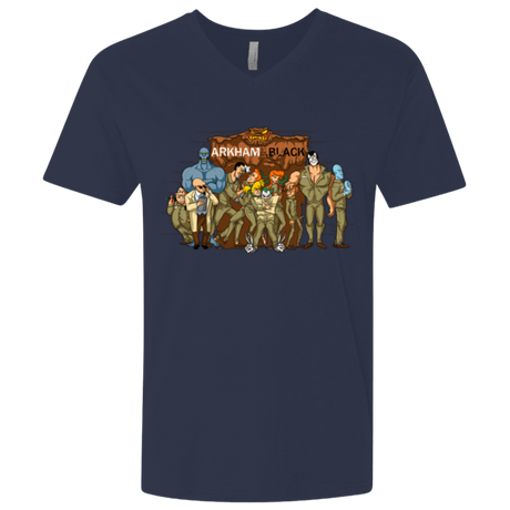 T-Shirts Midnight Navy / X-Small ARKHAM is the new Black Men's Premium V-Neck