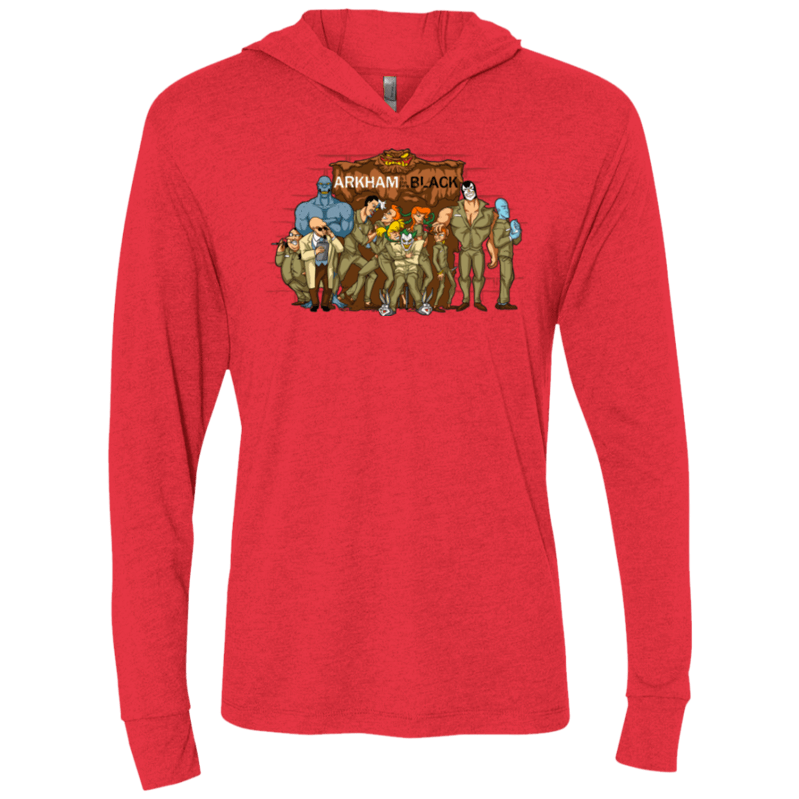 T-Shirts Vintage Red / X-Small ARKHAM is the new Black Triblend Long Sleeve Hoodie Tee