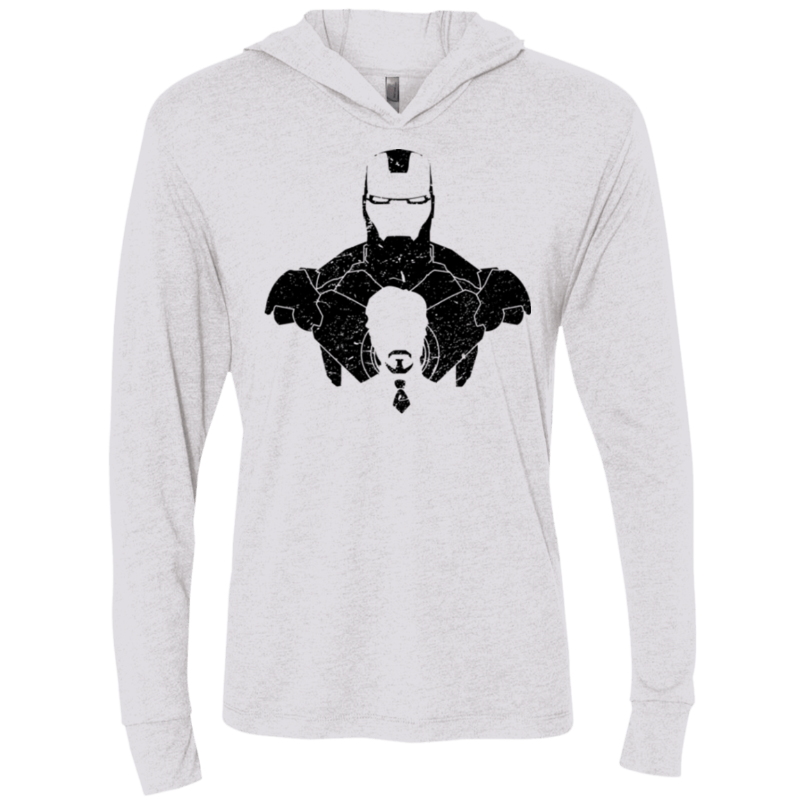 T-Shirts Heather White / X-Small ARMOR SHADOW Triblend Long Sleeve Hoodie Tee