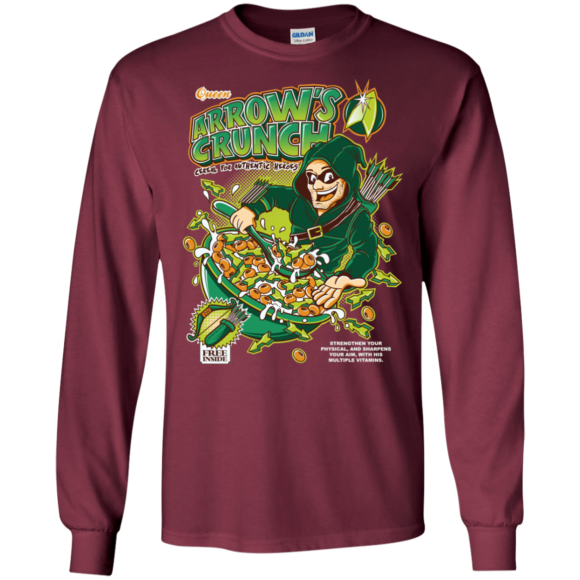 T-Shirts Maroon / S Arrow's Crunch Men's Long Sleeve T-Shirt