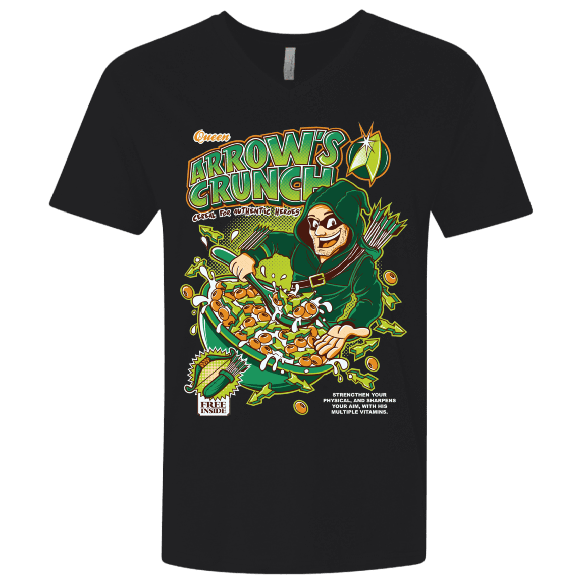 T-Shirts Black / X-Small Arrow's Crunch Men's Premium V-Neck