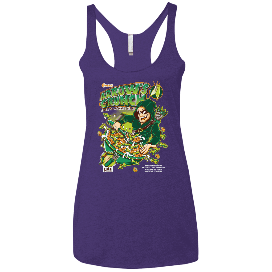 T-Shirts Purple Rush / X-Small Arrow's Crunch Women's Triblend Racerback Tank