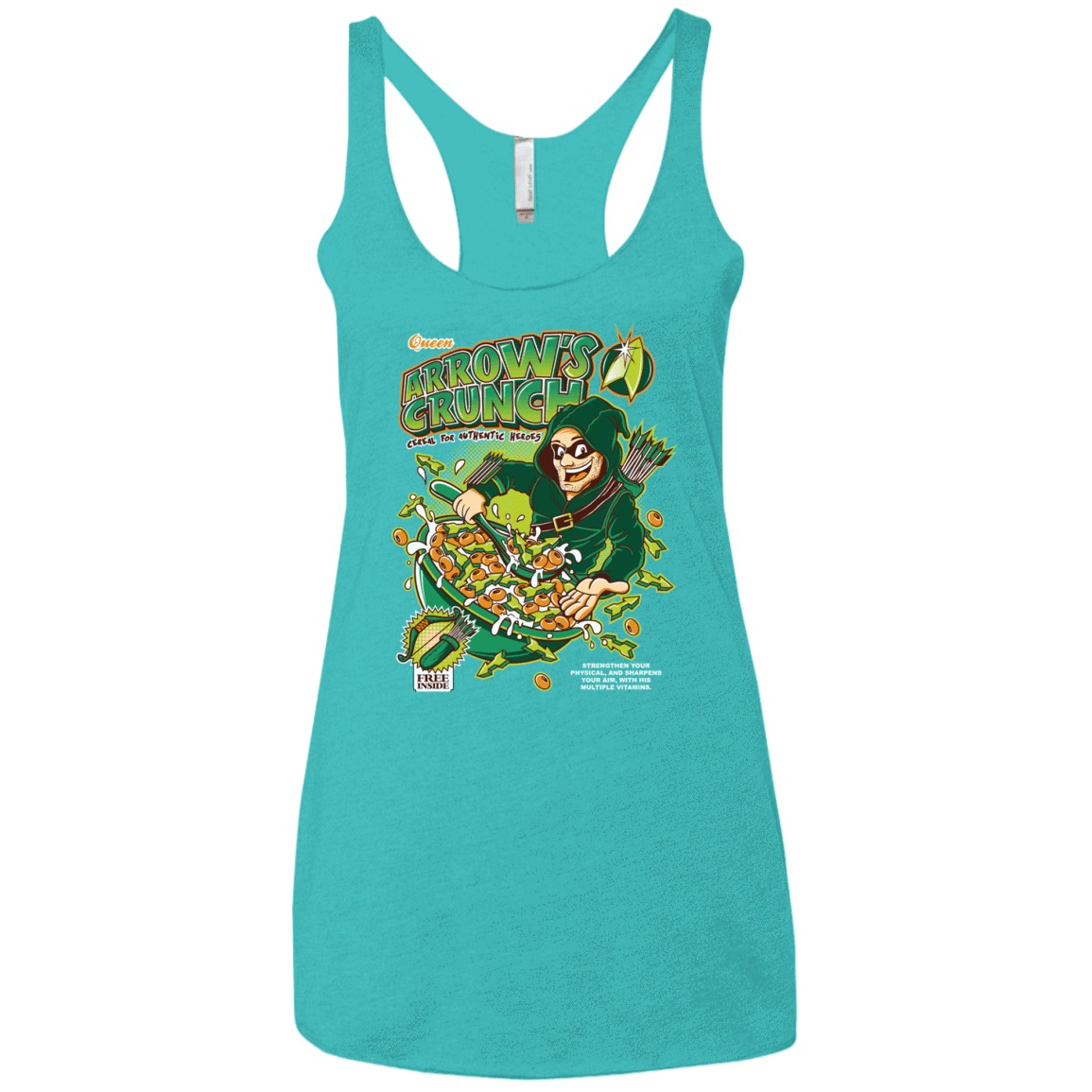 T-Shirts Tahiti Blue / X-Small Arrow's Crunch Women's Triblend Racerback Tank