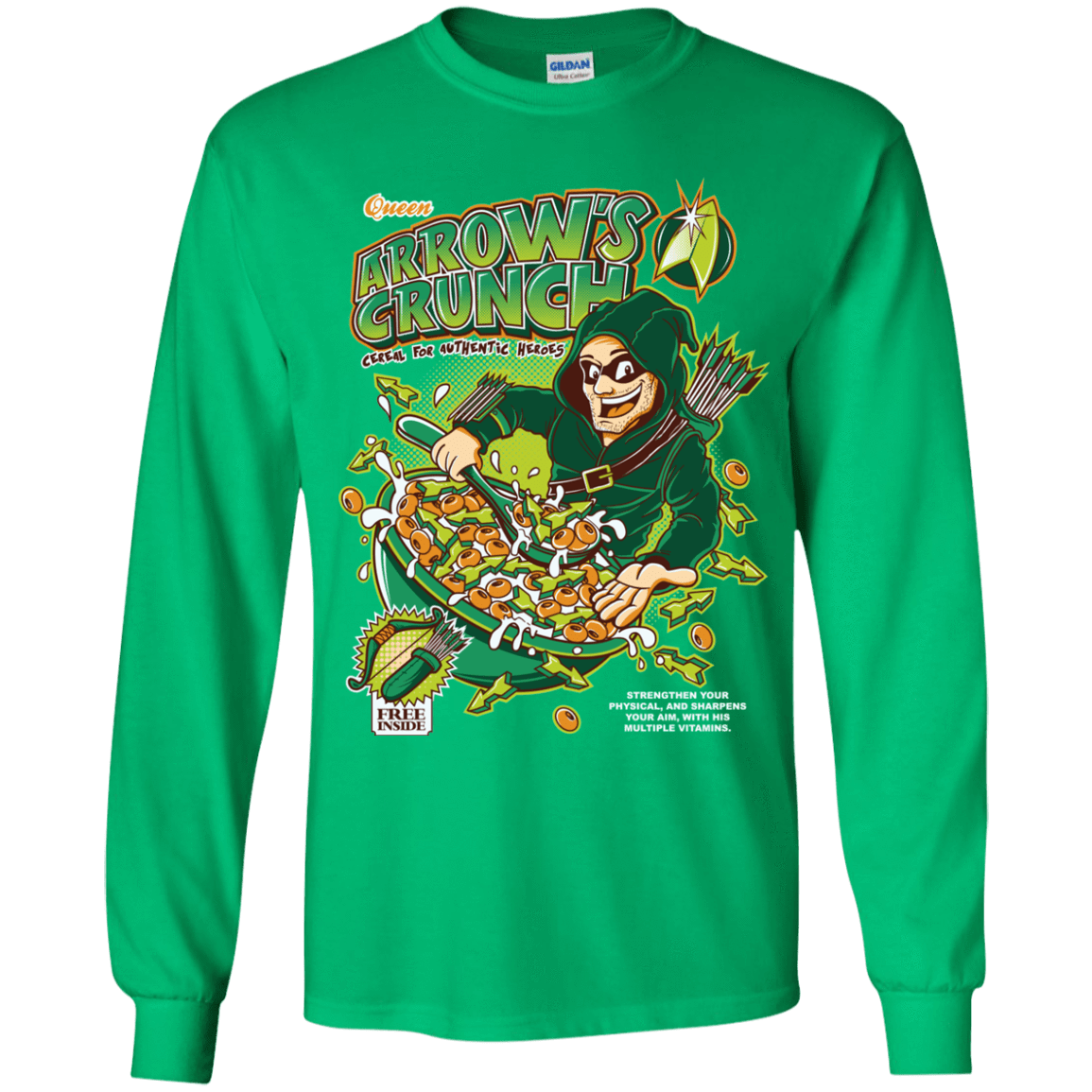 T-Shirts Irish Green / YS Arrow's Crunch Youth Long Sleeve T-Shirt