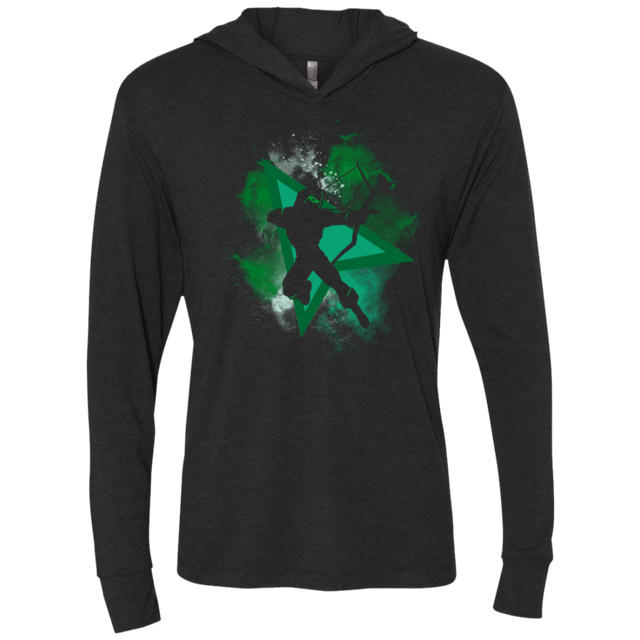 T-Shirts Vintage Black / X-Small Arrow Space Triblend Long Sleeve Hoodie Tee