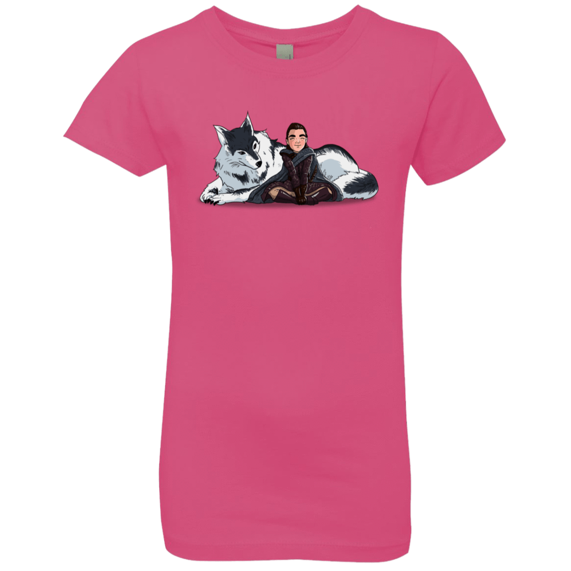 T-Shirts Hot Pink / YXS Arya and Nymeria Girls Premium T-Shirt