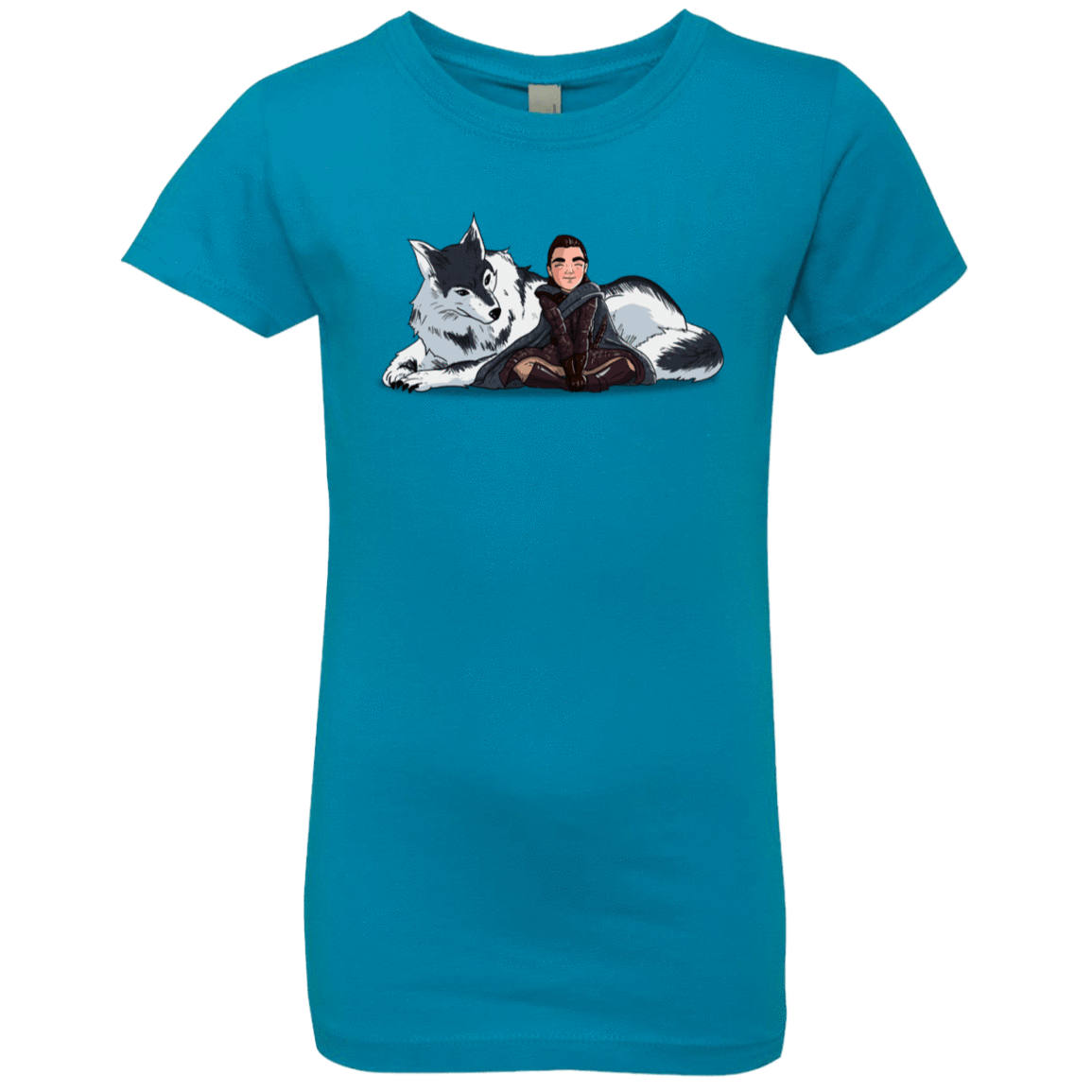 T-Shirts Turquoise / YXS Arya and Nymeria Girls Premium T-Shirt