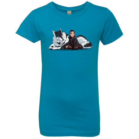 T-Shirts Turquoise / YXS Arya and Nymeria Girls Premium T-Shirt