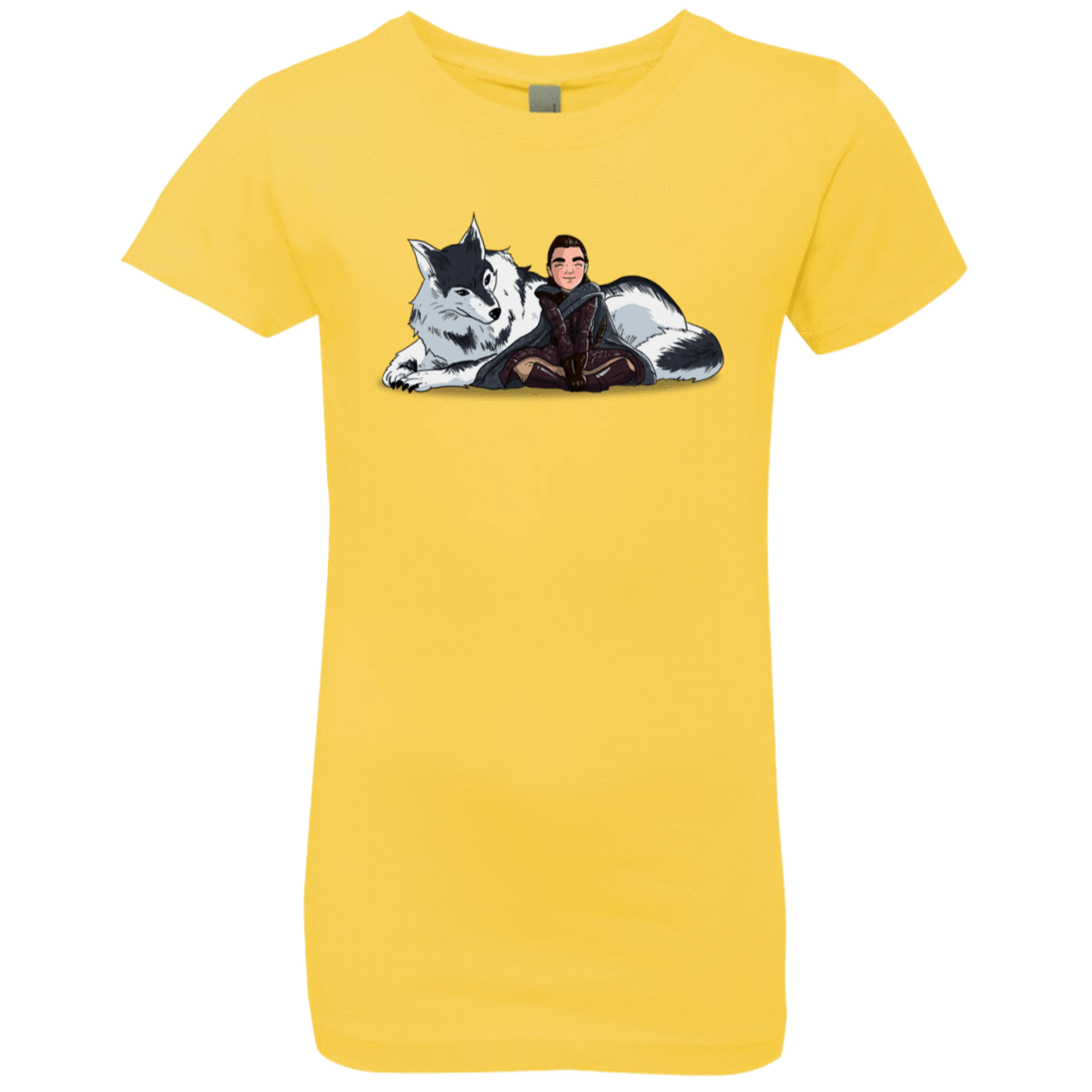 T-Shirts Vibrant Yellow / YXS Arya and Nymeria Girls Premium T-Shirt