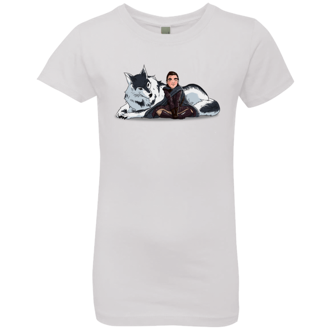 T-Shirts White / YXS Arya and Nymeria Girls Premium T-Shirt