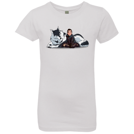 T-Shirts White / YXS Arya and Nymeria Girls Premium T-Shirt