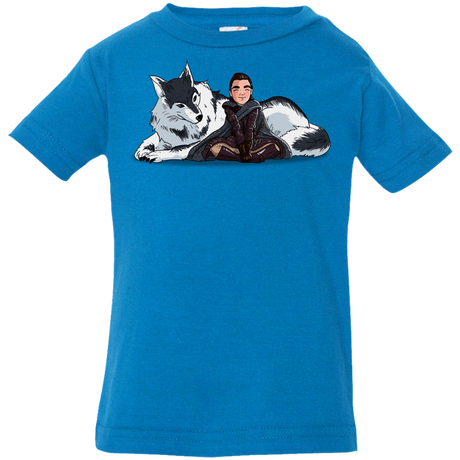 T-Shirts Cobalt / 6 Months Arya and Nymeria Infant Premium T-Shirt