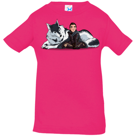 T-Shirts Hot Pink / 6 Months Arya and Nymeria Infant Premium T-Shirt