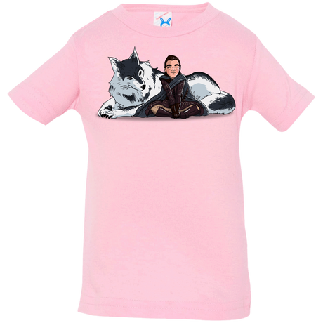 T-Shirts Pink / 6 Months Arya and Nymeria Infant Premium T-Shirt