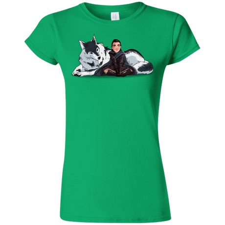 T-Shirts Irish Green / S Arya and Nymeria Junior Slimmer-Fit T-Shirt