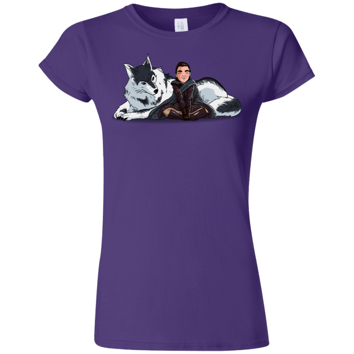 T-Shirts Purple / S Arya and Nymeria Junior Slimmer-Fit T-Shirt