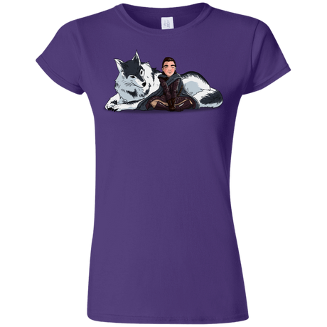 T-Shirts Purple / S Arya and Nymeria Junior Slimmer-Fit T-Shirt