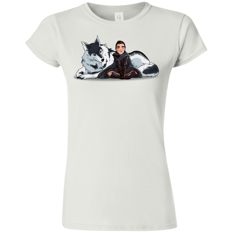 T-Shirts White / S Arya and Nymeria Junior Slimmer-Fit T-Shirt