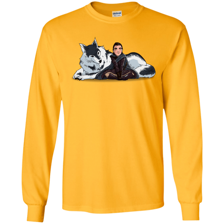 T-Shirts Gold / S Arya and Nymeria Men's Long Sleeve T-Shirt