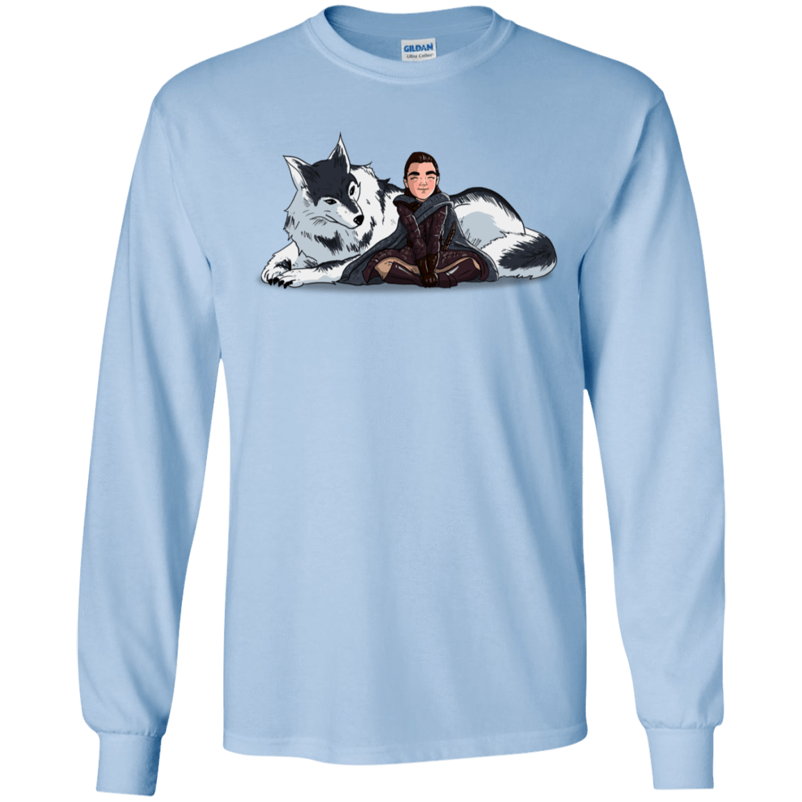 T-Shirts Light Blue / S Arya and Nymeria Men's Long Sleeve T-Shirt