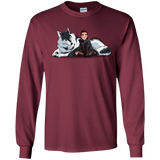 T-Shirts Maroon / S Arya and Nymeria Men's Long Sleeve T-Shirt