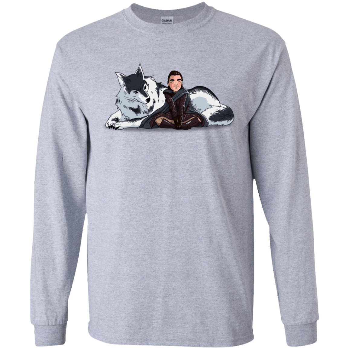 T-Shirts Sport Grey / S Arya and Nymeria Men's Long Sleeve T-Shirt