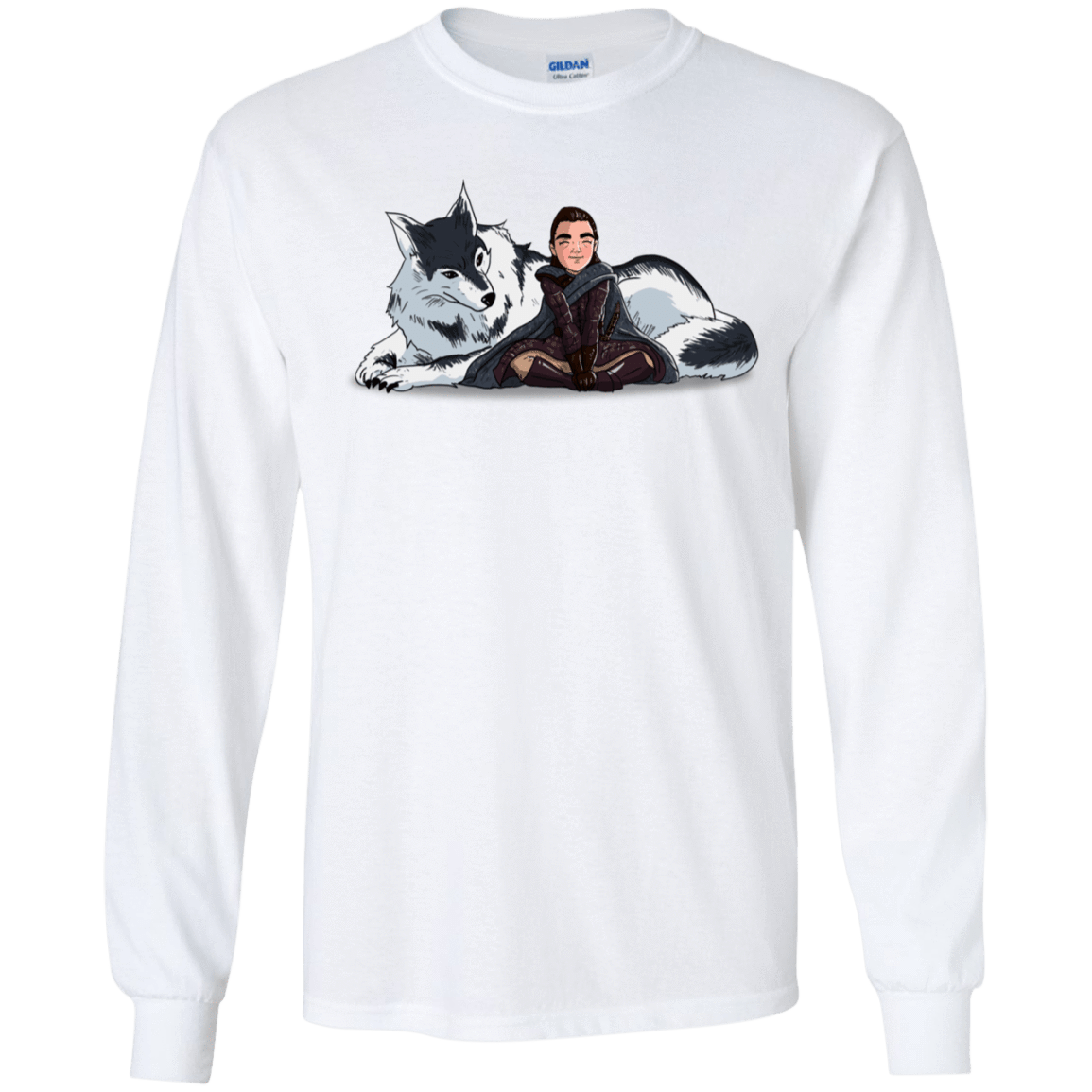 T-Shirts White / S Arya and Nymeria Men's Long Sleeve T-Shirt