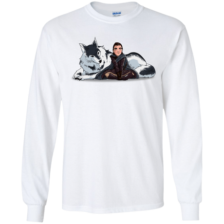 T-Shirts White / S Arya and Nymeria Men's Long Sleeve T-Shirt