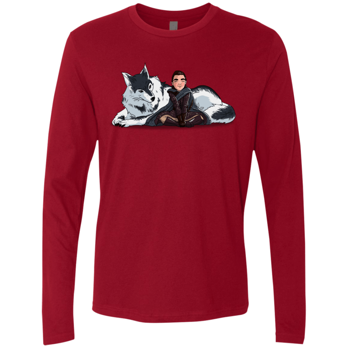 T-Shirts Cardinal / S Arya and Nymeria Men's Premium Long Sleeve