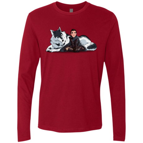T-Shirts Cardinal / S Arya and Nymeria Men's Premium Long Sleeve