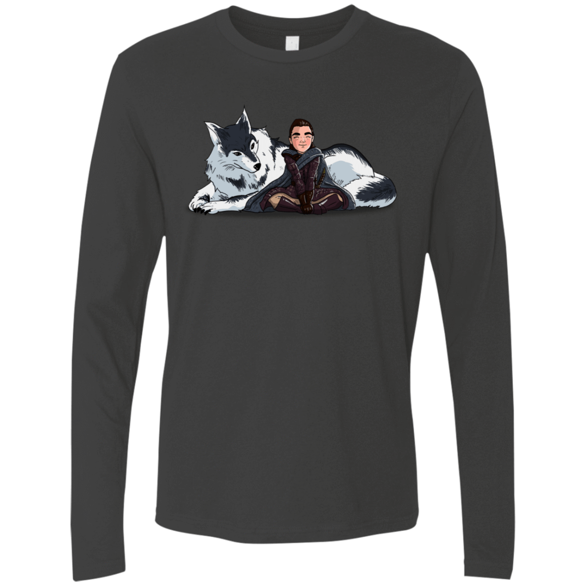 T-Shirts Heavy Metal / S Arya and Nymeria Men's Premium Long Sleeve