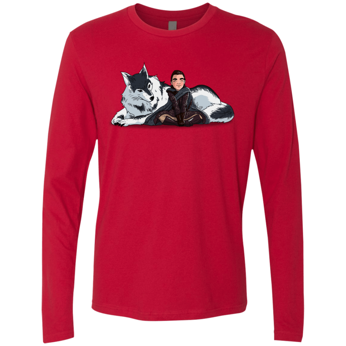 T-Shirts Red / S Arya and Nymeria Men's Premium Long Sleeve