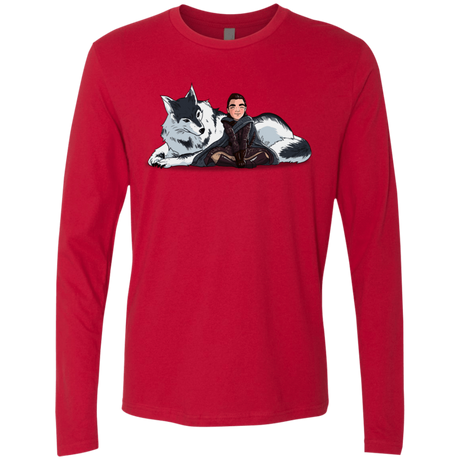 T-Shirts Red / S Arya and Nymeria Men's Premium Long Sleeve