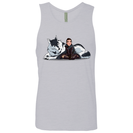 T-Shirts Heather Grey / S Arya and Nymeria Men's Premium Tank Top