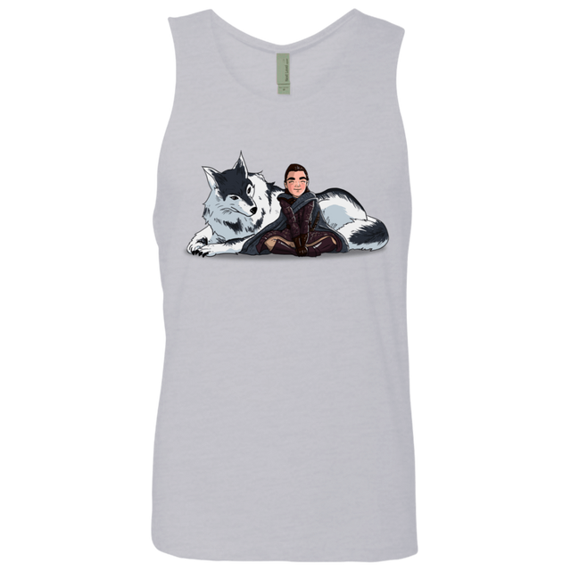 T-Shirts Heather Grey / S Arya and Nymeria Men's Premium Tank Top