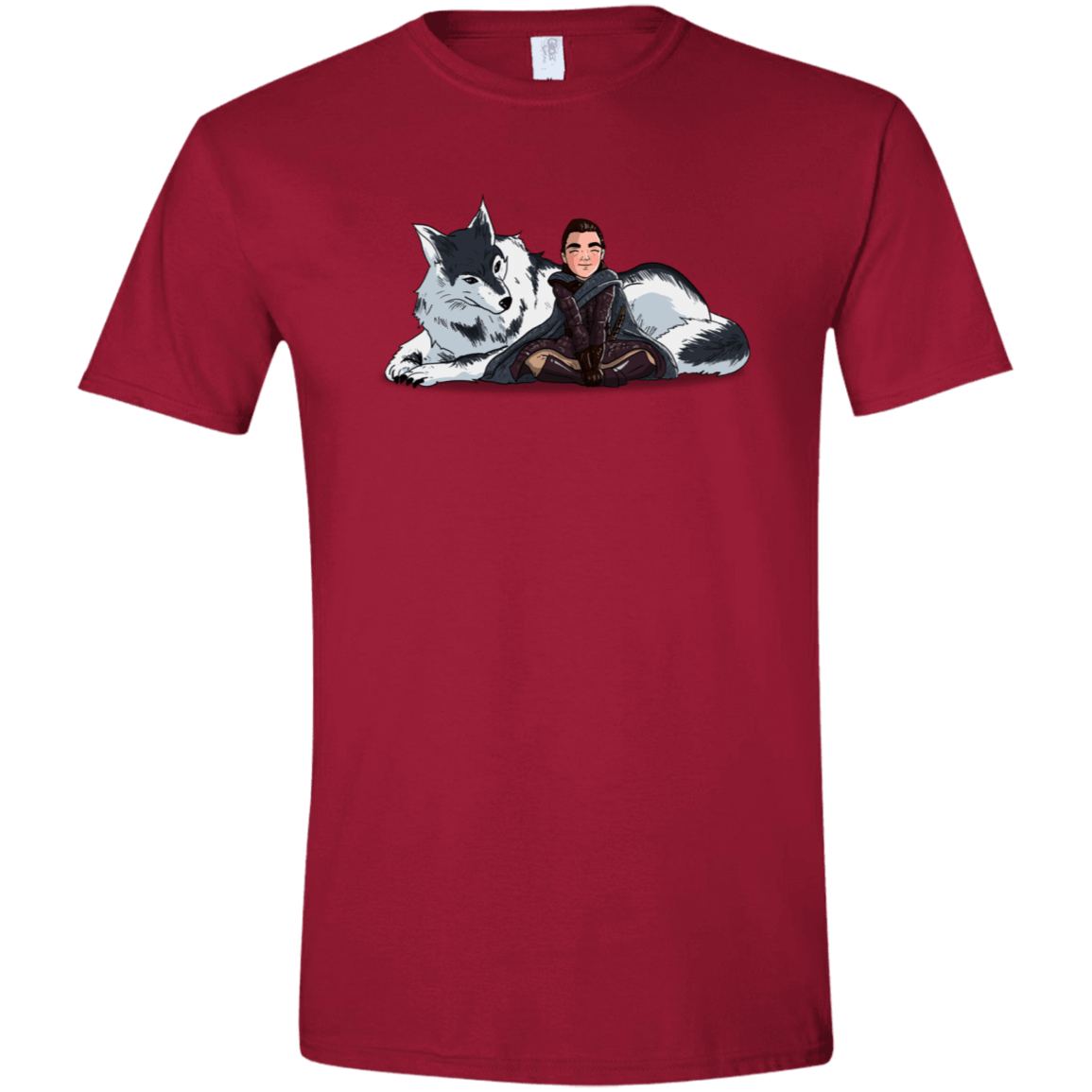 T-Shirts Cardinal Red / S Arya and Nymeria Men's Semi-Fitted Softstyle