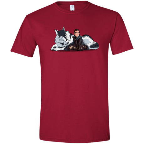 T-Shirts Cardinal Red / S Arya and Nymeria Men's Semi-Fitted Softstyle
