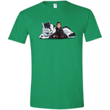 T-Shirts Heather Irish Green / S Arya and Nymeria Men's Semi-Fitted Softstyle