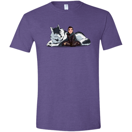 T-Shirts Heather Purple / S Arya and Nymeria Men's Semi-Fitted Softstyle