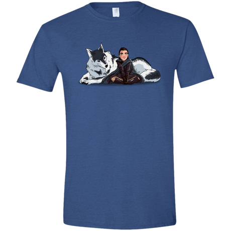 T-Shirts Heather Royal / X-Small Arya and Nymeria Men's Semi-Fitted Softstyle