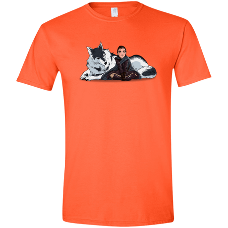 T-Shirts Orange / S Arya and Nymeria Men's Semi-Fitted Softstyle