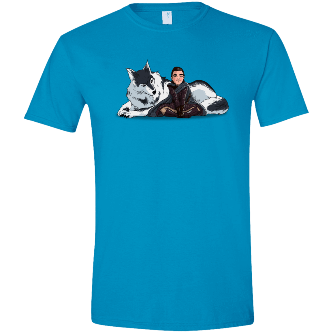 T-Shirts Sapphire / S Arya and Nymeria Men's Semi-Fitted Softstyle