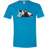 T-Shirts Sapphire / S Arya and Nymeria Men's Semi-Fitted Softstyle