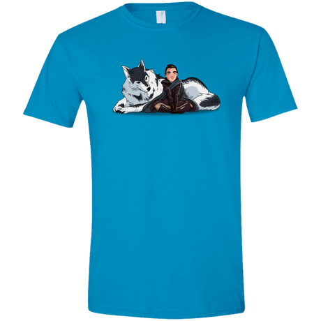 T-Shirts Sapphire / S Arya and Nymeria Men's Semi-Fitted Softstyle