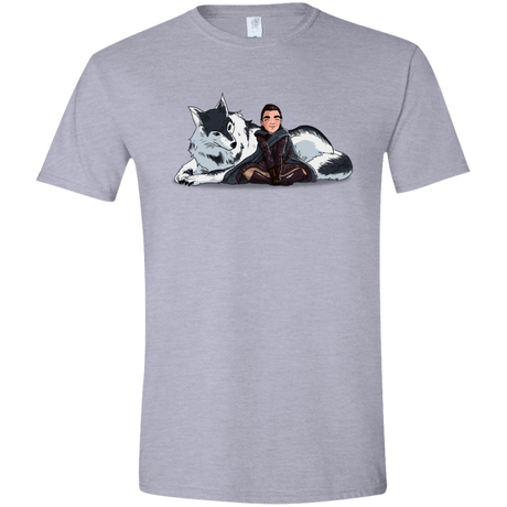 T-Shirts Sport Grey / X-Small Arya and Nymeria Men's Semi-Fitted Softstyle